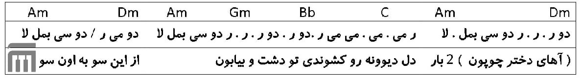 نت فارسی دختر چوپون سیاوش شمس